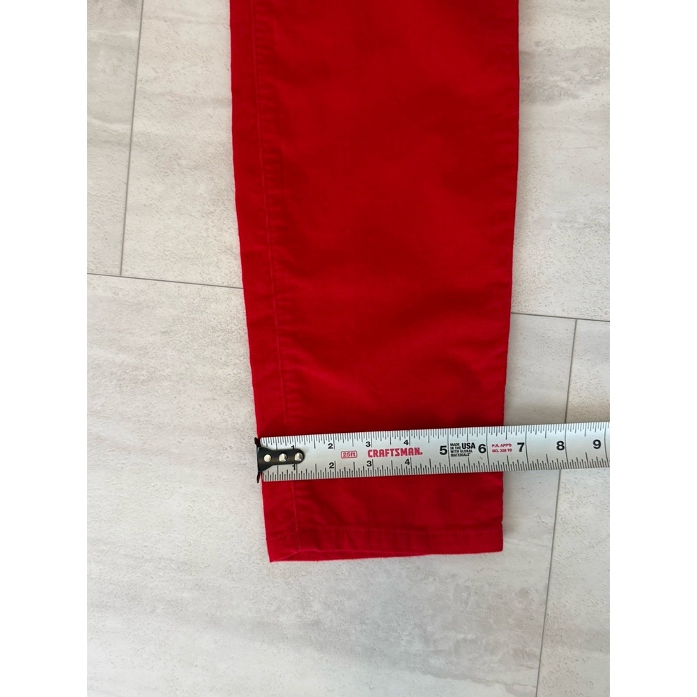 Madison Womens Corduroy Slim Pants Red High Rise Pockets Stretch 10 NWT - Picture 6 of 8